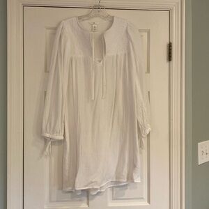 NWOT H&M gauze airy white dress/coverup size small